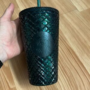 Starbucks Holiday Christmas Jeweled Cold Tumbler Green 16oz Grande